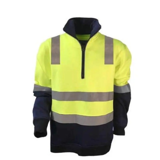 Picture of Tru Workwear, Fleece Jumper, 1/4 Zip, Reflective Tape